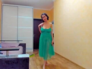 कुलीन myla एंजल में हरा transparent dress&excl;